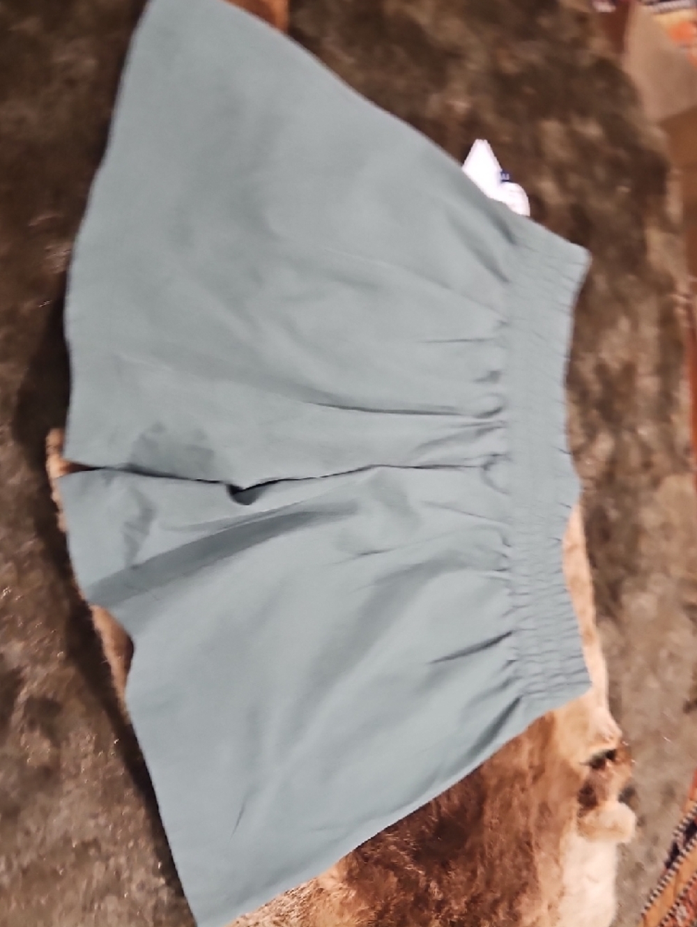 Marika Sage Green High-Waist Elastic Corduroy Shorts - Picture 5 of 6